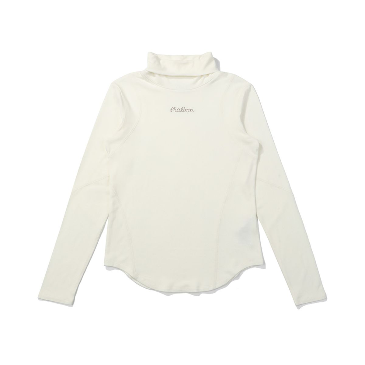 말본 골프(MALBON GOLF) 모크넥 절개 티셔츠 IVORY (WOMAN)