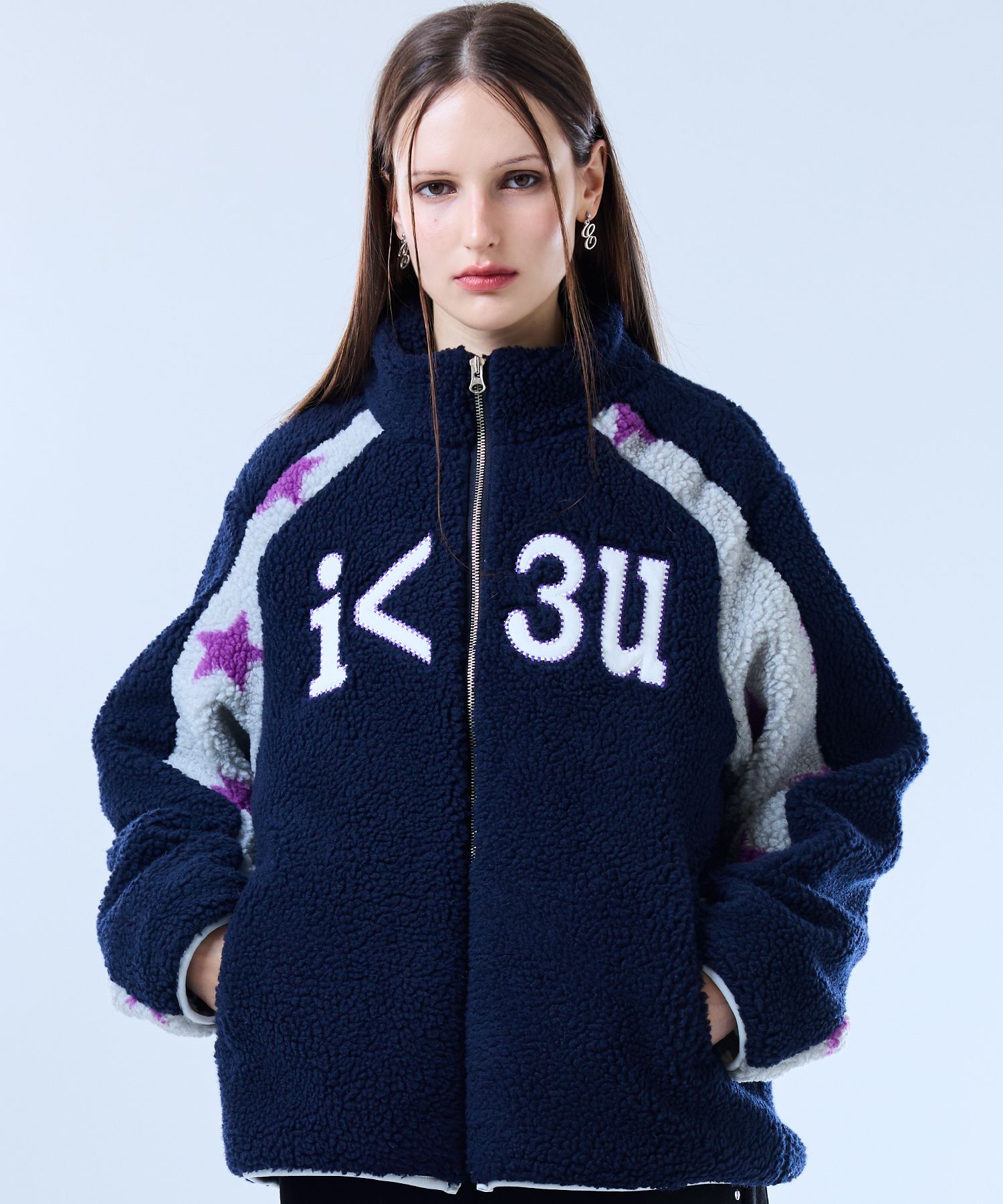 ★24-25FW新作★LUV IS TRUE★FS FLEECE ZIPUP MUSINSA | LUV IS TRUE FS FLEECE ZIPUP(NAVY)
