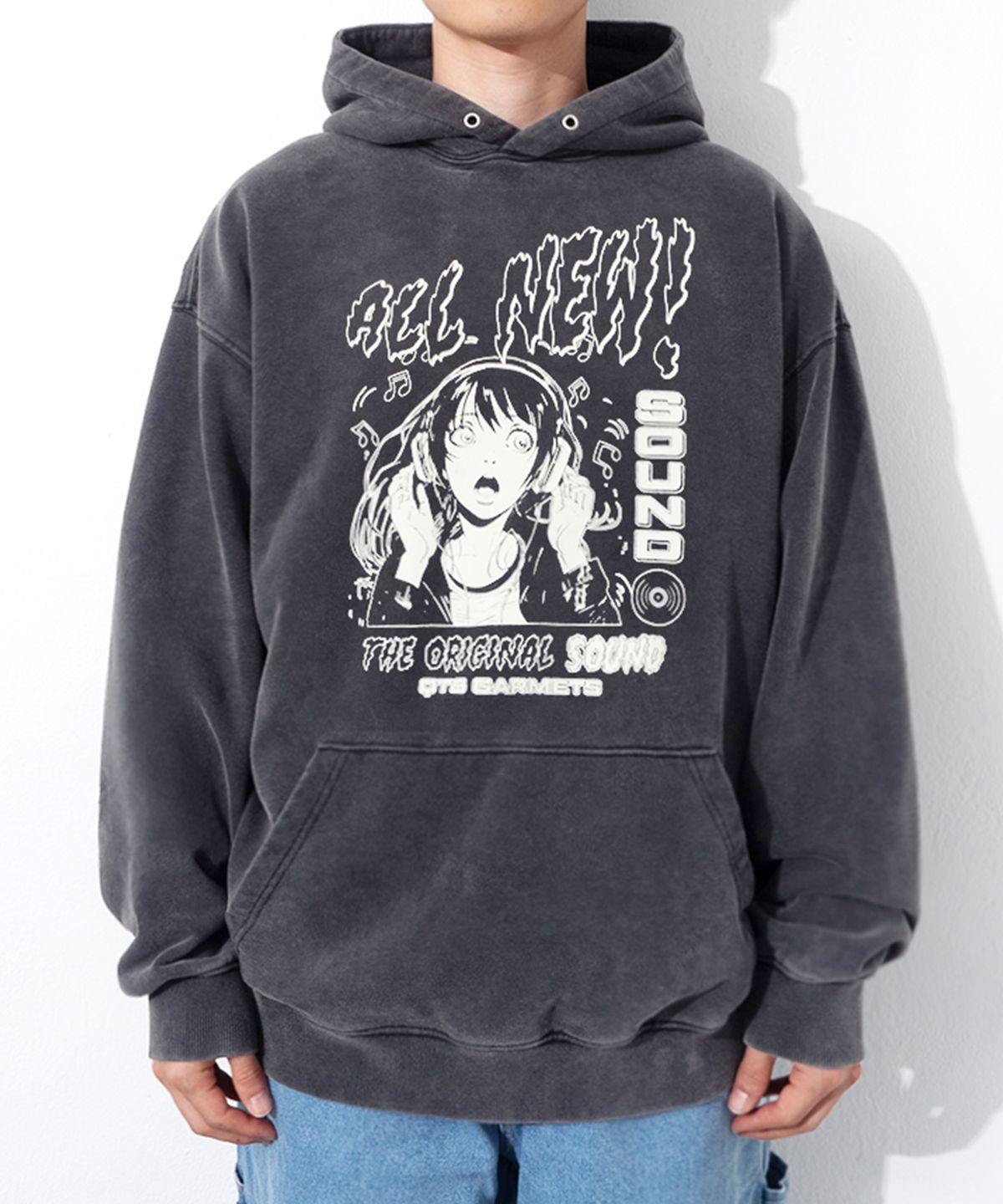 큐티에잇 가먼츠(QT8 GARMENTS) RG All New SP Washed Hoodie (Black)