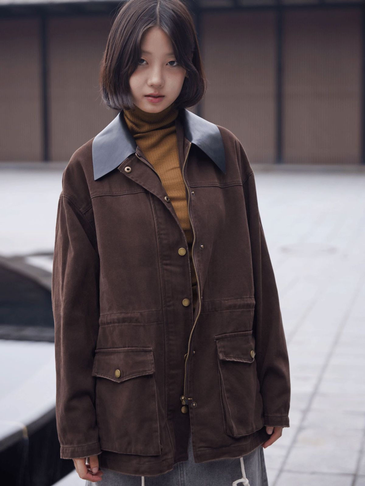 아이홀릭 캐시미어(AYIHOLIC CASHMERE) 프리미엄 코튼 사파리 자켓