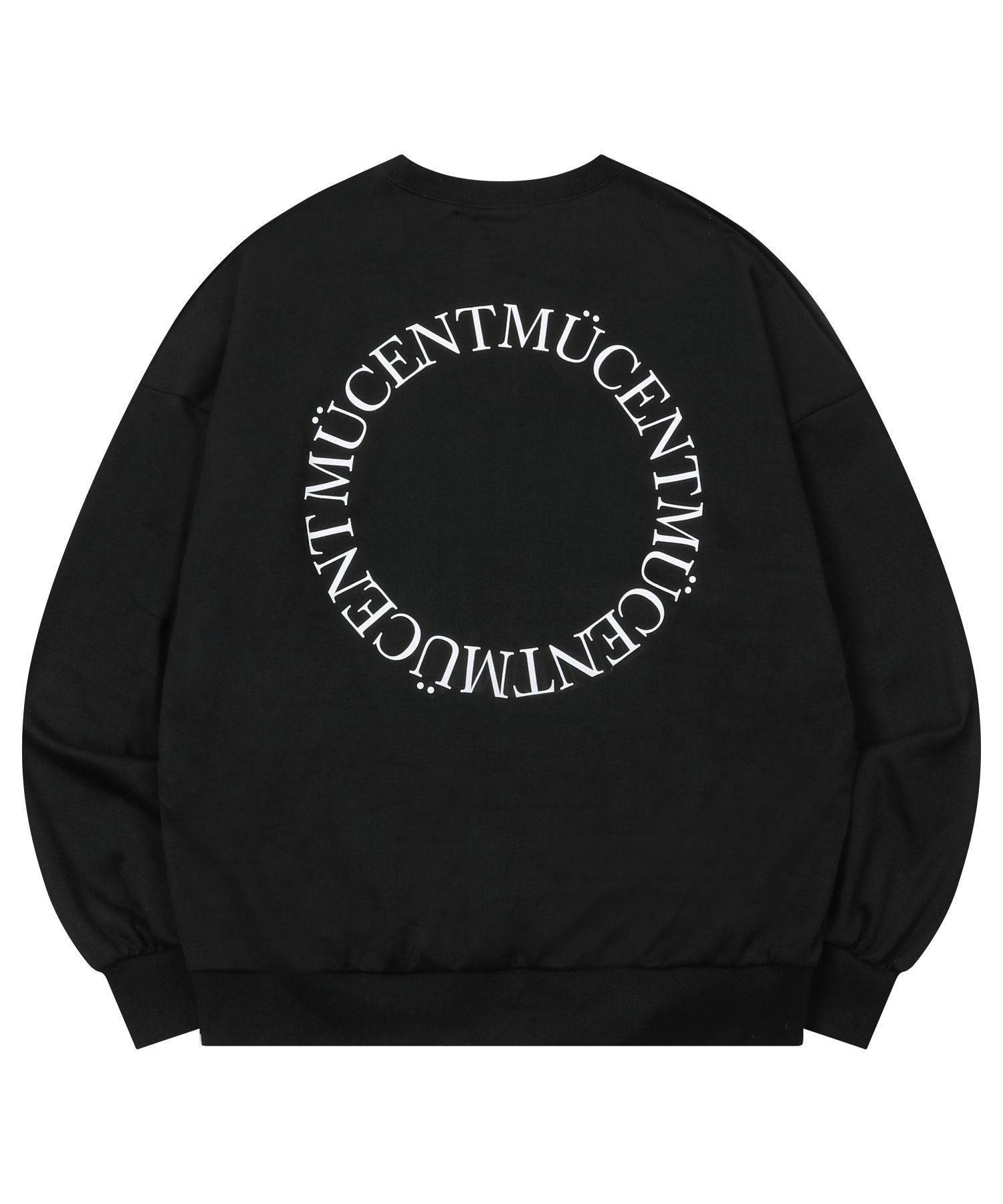★MUCENT★ Signature round back logo long sleeve black white MUSINSA | MUCENT Signature back round circle logo loose fit