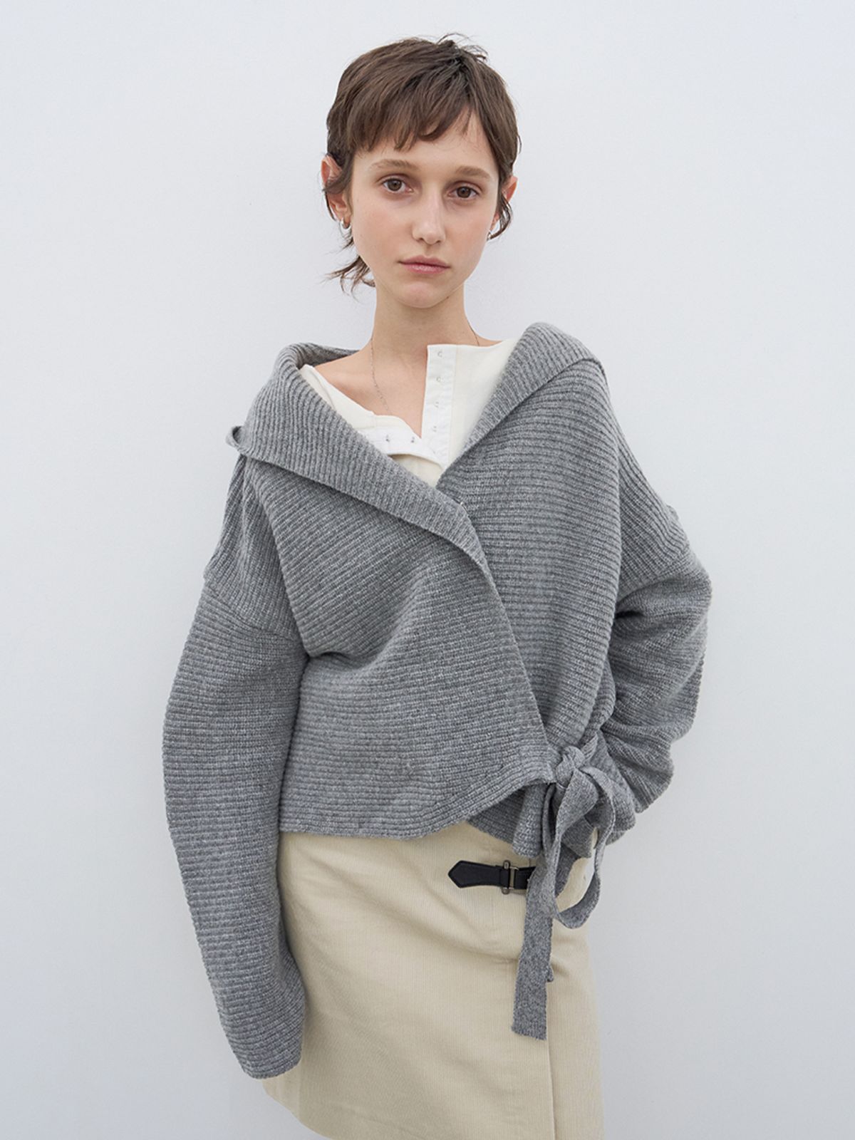 위메농(OUI MAIS NON) Laura wool cardigan
