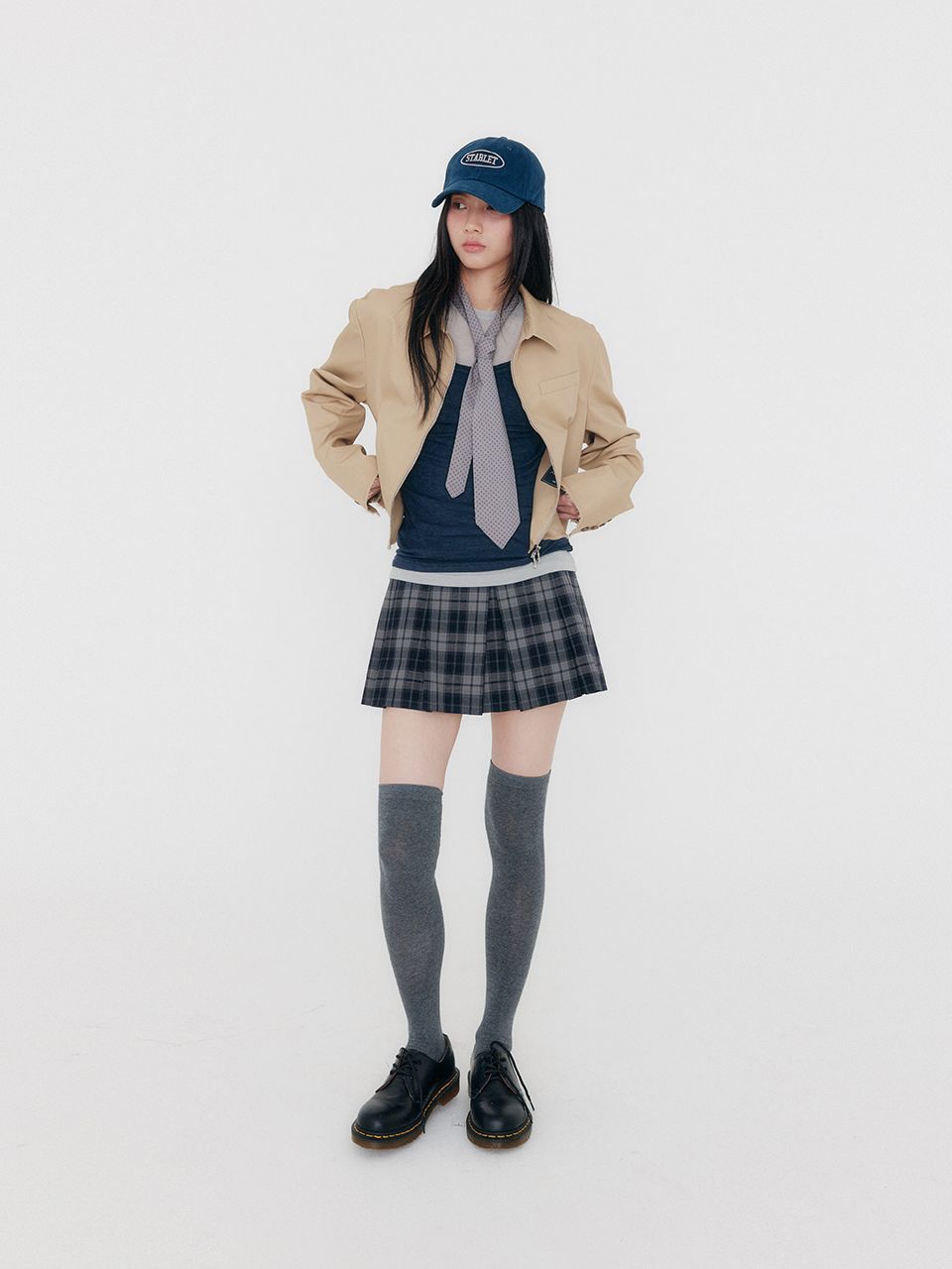 MUSINSA公式 | ZEEZEEZEE クラシックチェックプリーツミニスカート