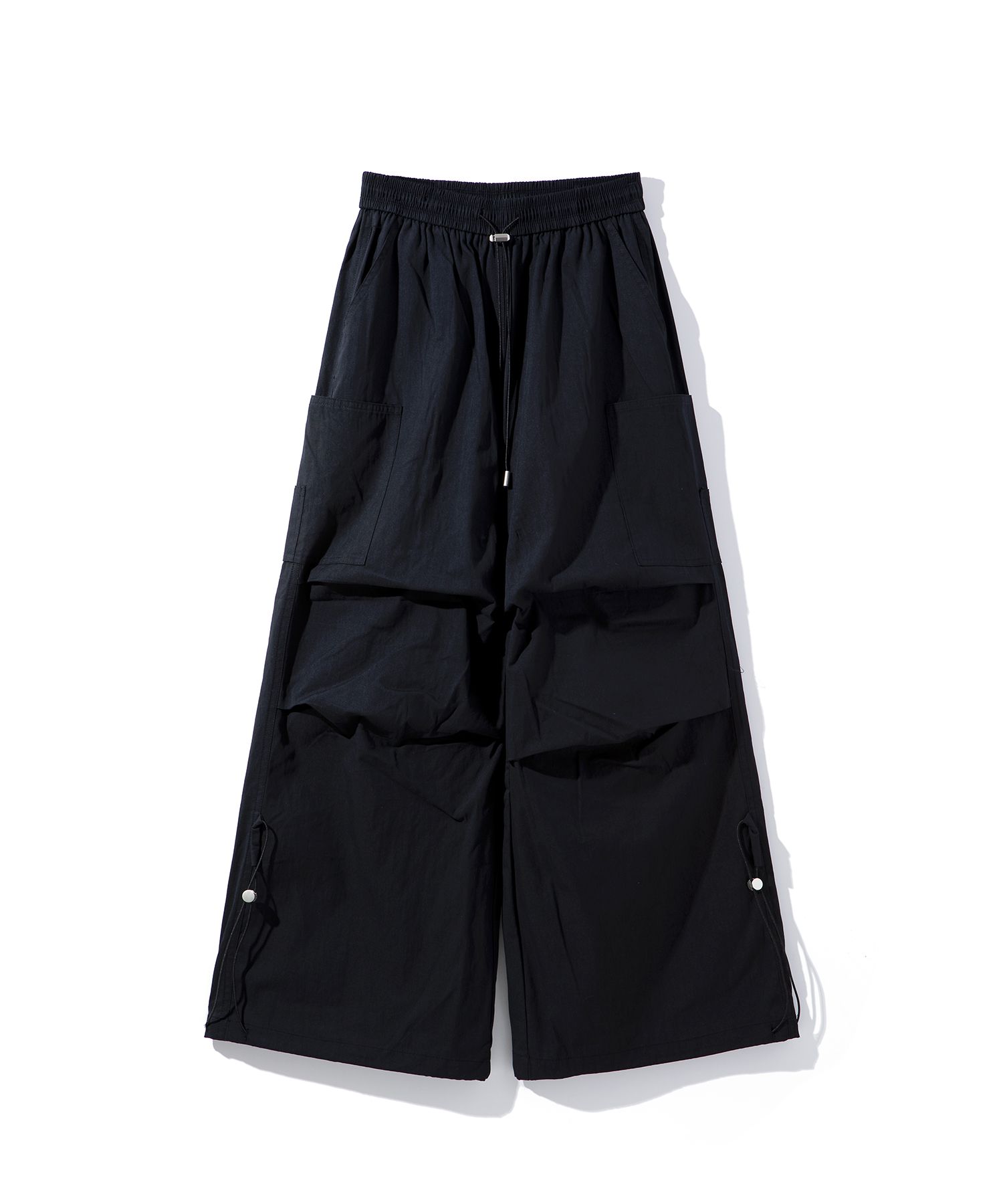 MUSINSA公式 | SQUARELINE String Out Pocket Nylon Pants_Black