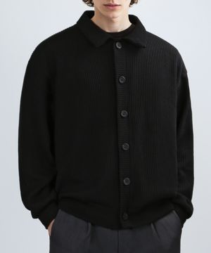 RAVINE COLLAR CARDIGAN (BLACK)