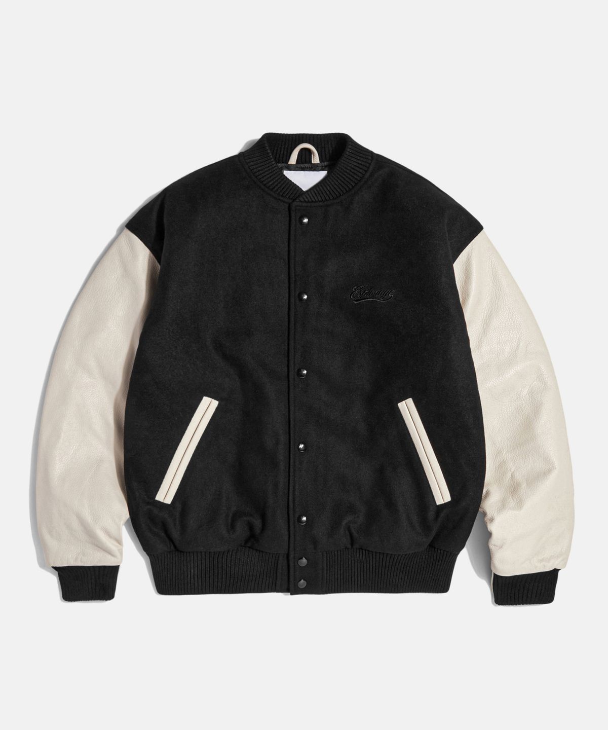 에스피오나지(ESPIONAGE) Standard Varsity Jacket NS Black