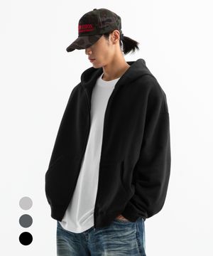 오버핏 2Way 절개라인 스웨트 후드집업 ( 3Color )
