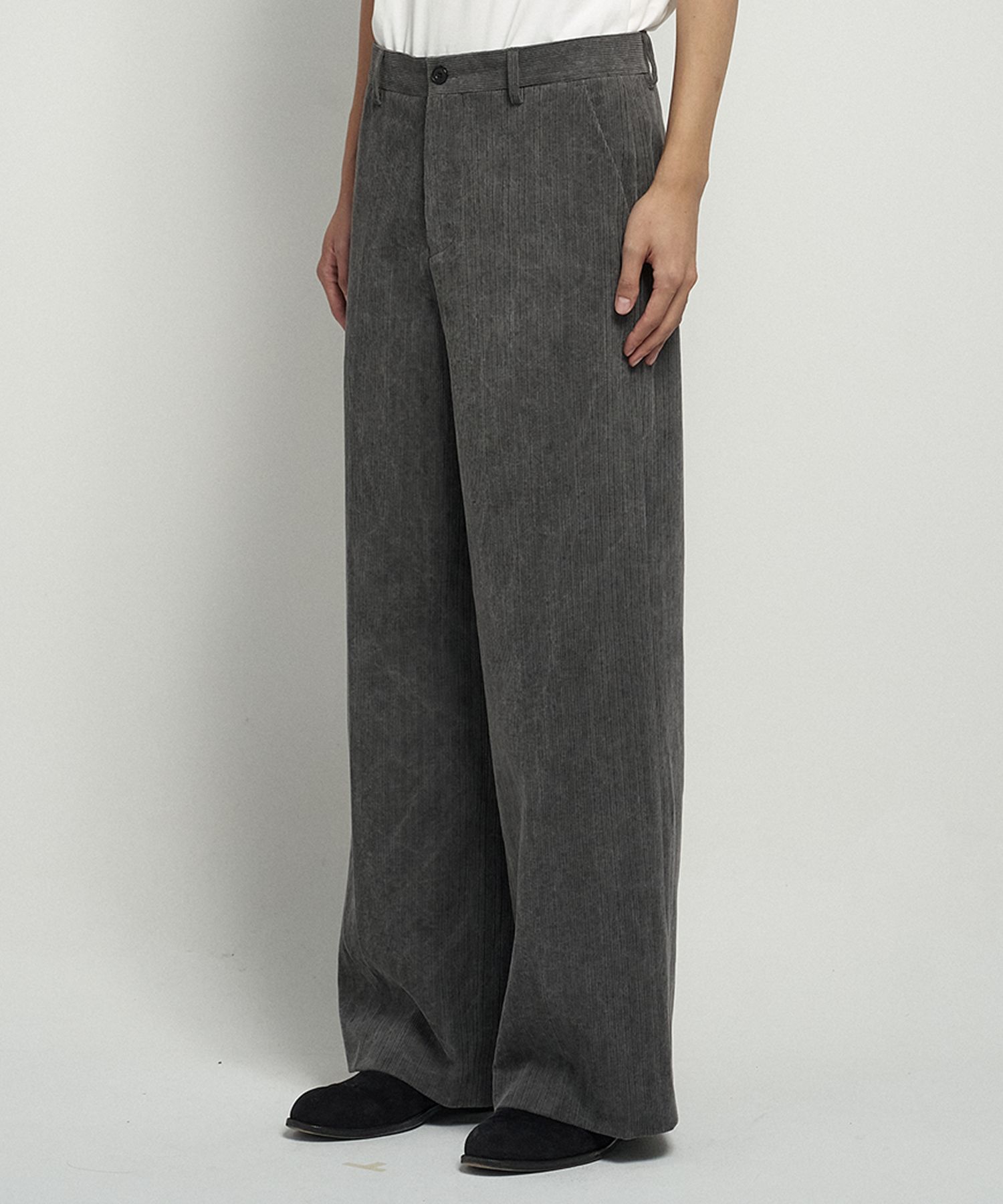 Musinsa（ムシンサ） JUAN HOMME ワイドスラックス　チャコール Musinsa（ムシンサ） JUAN HOMME ワイドスラックス チャコール