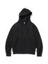 기모 오버핏 후드 스웻 셔츠 [BLACK]