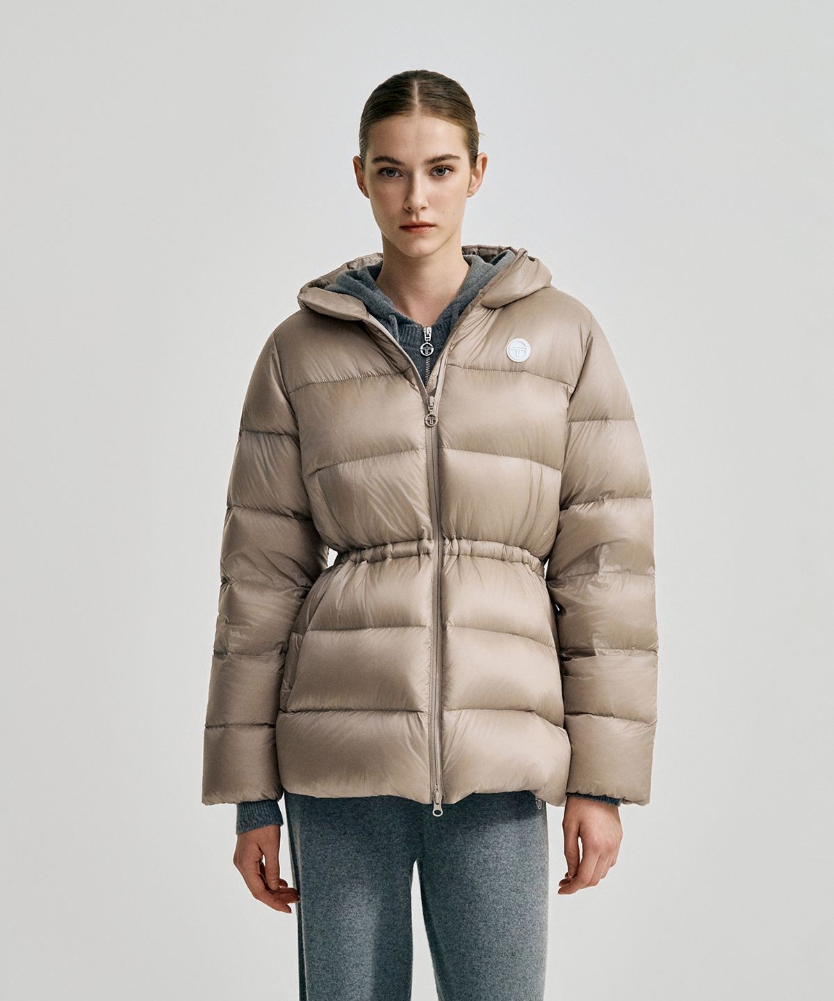 세르지오 타키니(SERGIO TACCHINI) W 데일리 중기장 다운점퍼 (Beige)