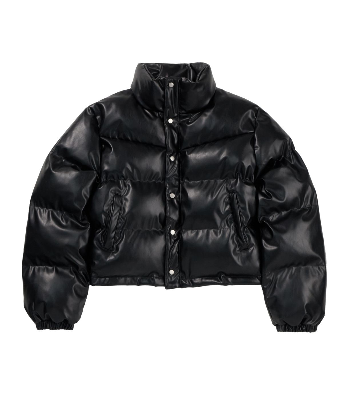 레더리(LEATHERY) 레더 푸퍼 자켓 [BLACK]