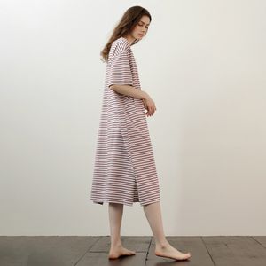 엠버 스트라이프 원피스 잠옷 핑크퍼플