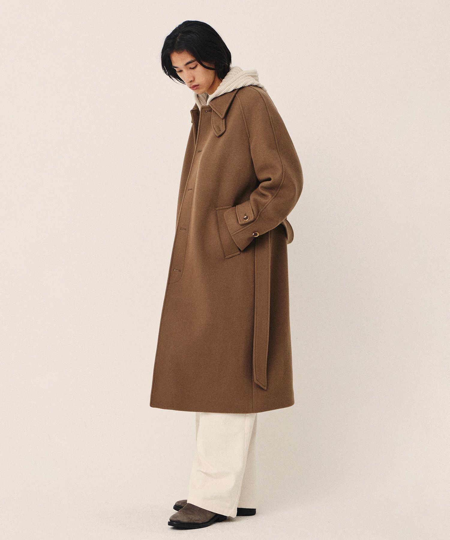 ジャケット・アウター Lamb Wool Melton Balmacaan Riders Coat COZY MELTON Balmacaan Coat | GU US