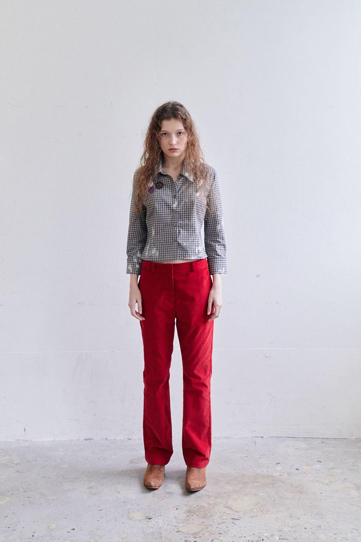 데어드(DARED) RED CORDUROY PANTS