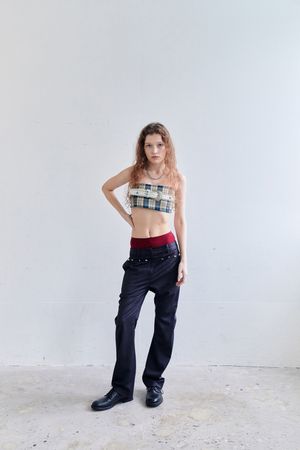 4 BUTTON SEMI FLARED PANTS