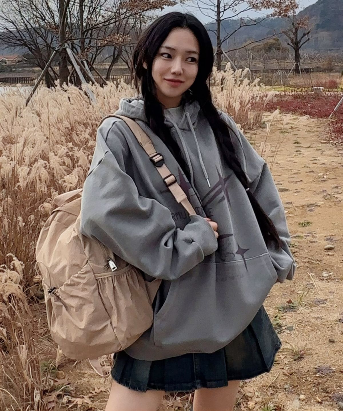 더마일(THEMILE) 피그먼트 컴파운드 에트 스웨트 후드 PIGMENT D.GREY