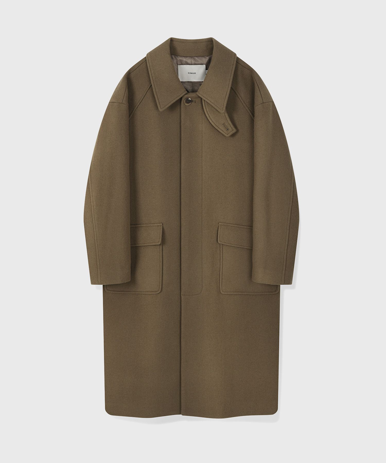 Kurni CULLNI Lamb Wool Melton Balmacaan Riders Coat Long