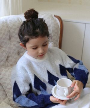 [KIDS] 벨로라 아가일 니트 블루