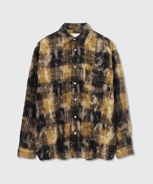 데미지 원포켓 셔츠_머스타드