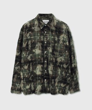 데미지 원포켓 셔츠_카키