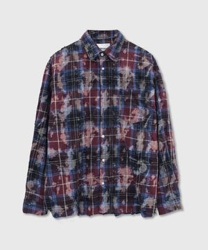 데미지 원포켓 셔츠_와인