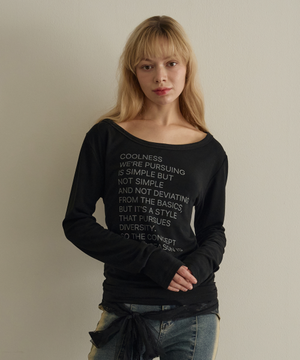 레터링 루즈핏 롱슬리브(블랙)