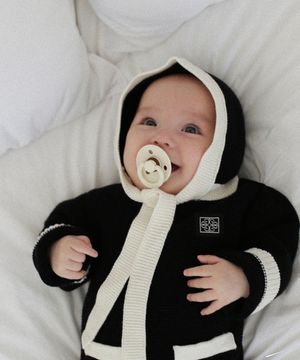 [BABY] 로에라 퓨어 코튼 바디수트 세트 블랙