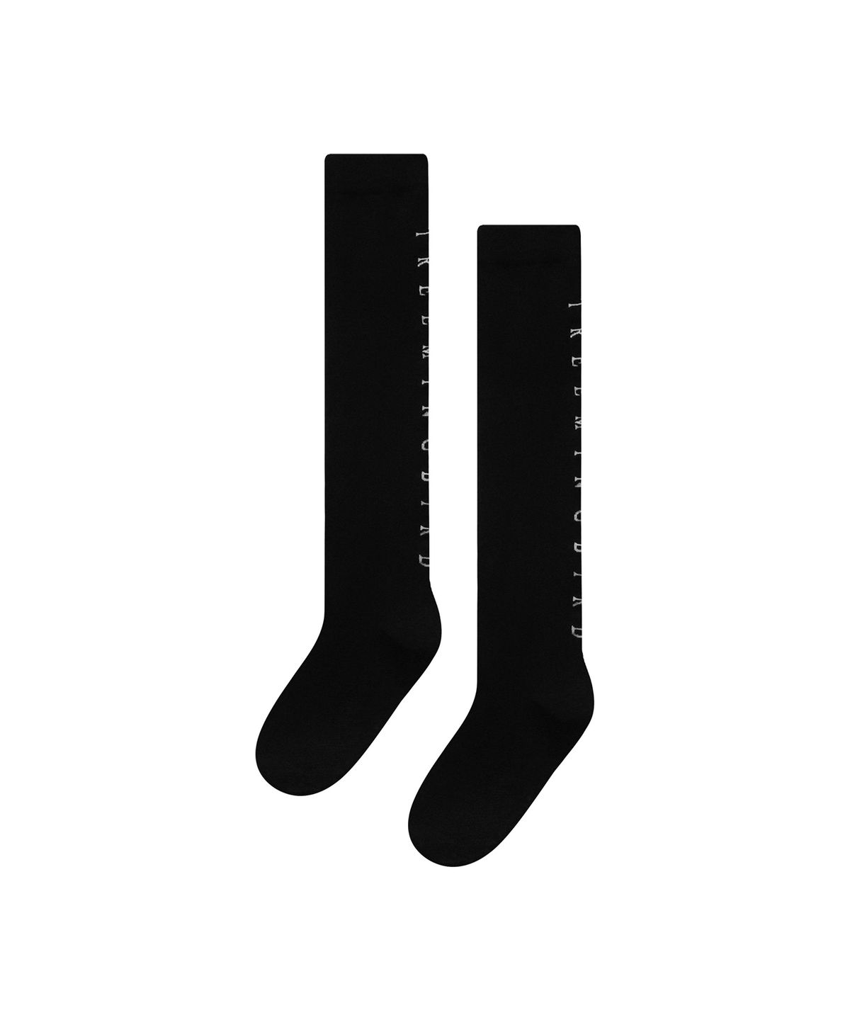 트리밍버드(TREEMINGBIRD) Logo Knee Socks [ Black ]