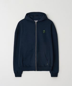 [빅사이즈]러너스 오버핏 기모 스웨트 후드집업 네이비