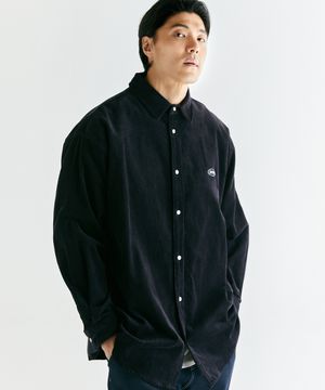 [빅사이즈]BVM 오버핏 코듀로이 셔츠 네이비