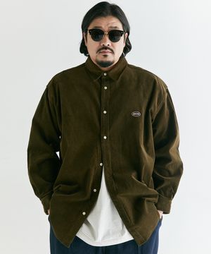 [빅사이즈]BVM 오버핏 코듀로이 셔츠 올리브