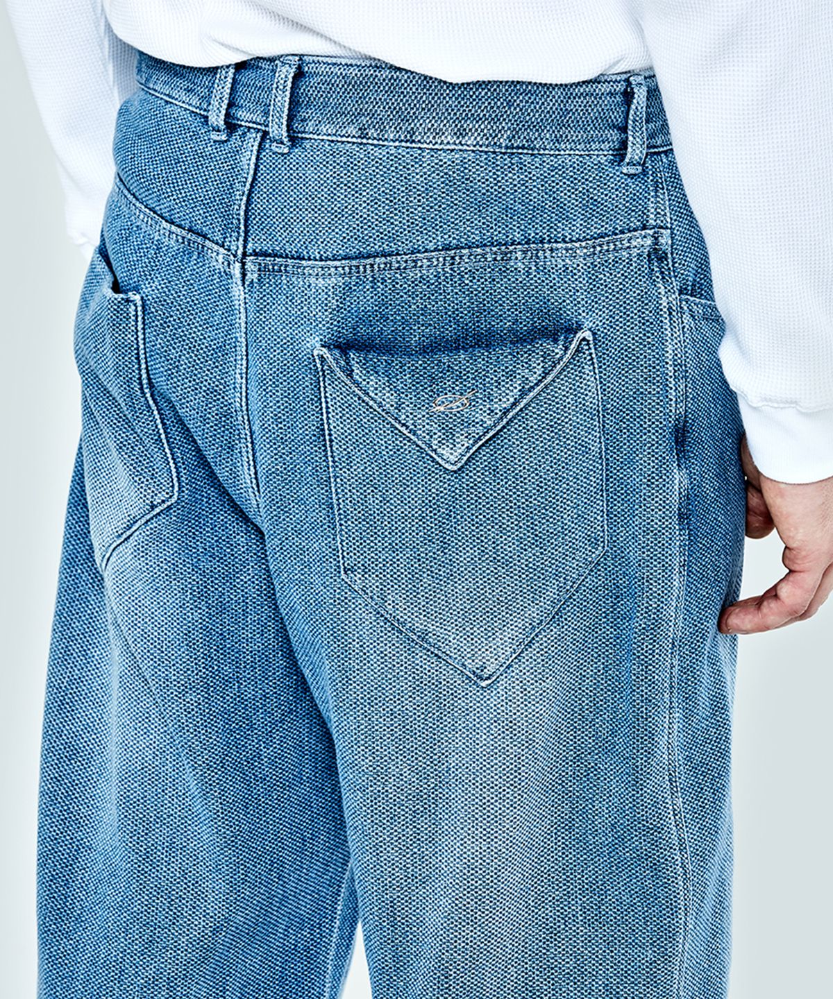 51퍼센트(51PERCENT) Waffle denim pants - blue