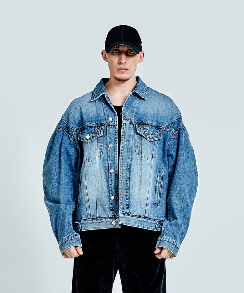 Thong Denim Jacket - Blue