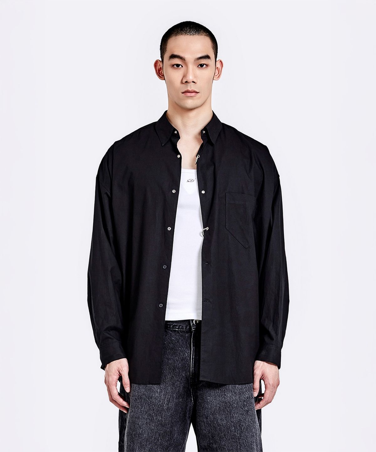 51퍼센트(51PERCENT) Ring shirt - Black