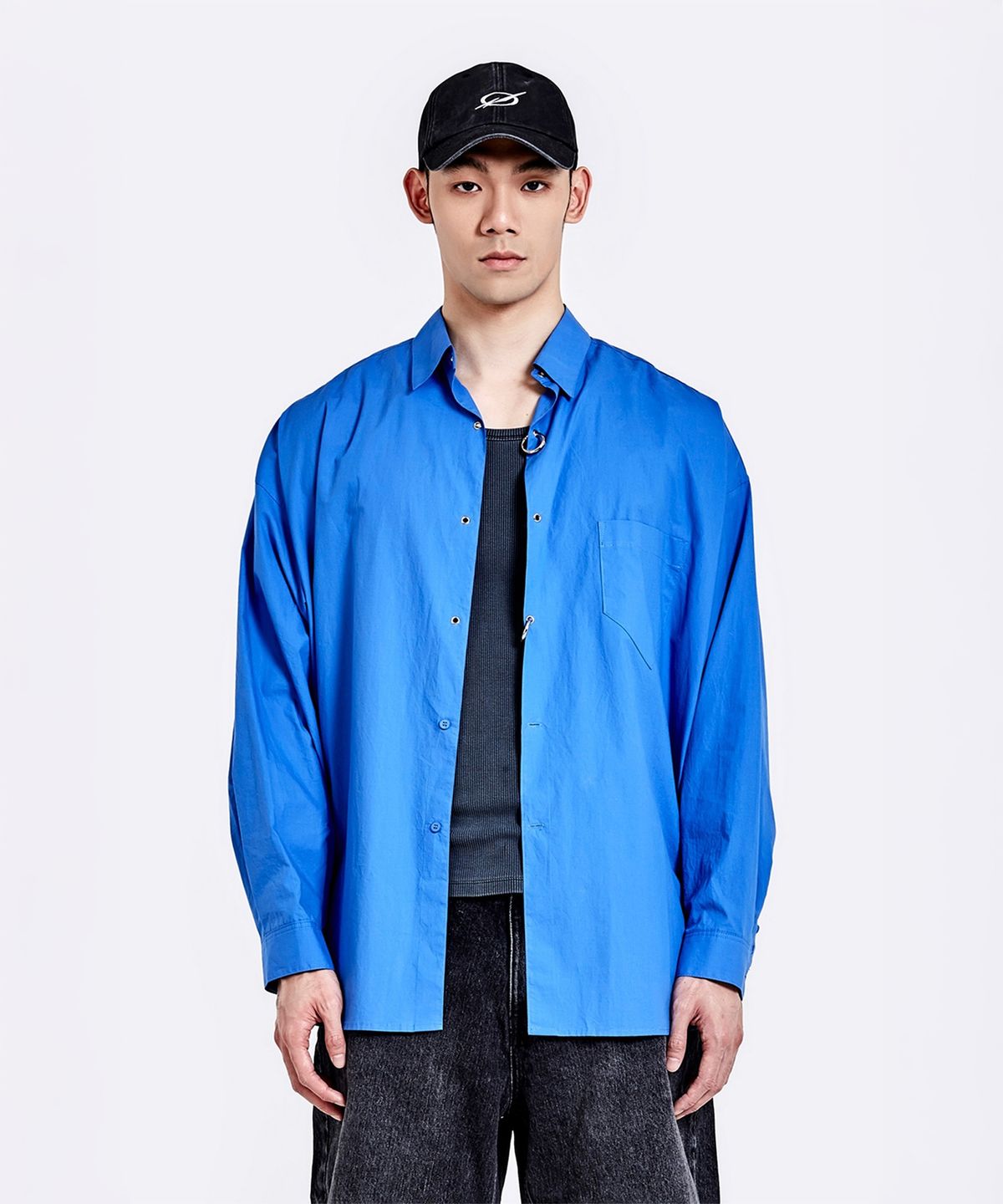 51퍼센트(51PERCENT) Ring shirt - Cornflower
