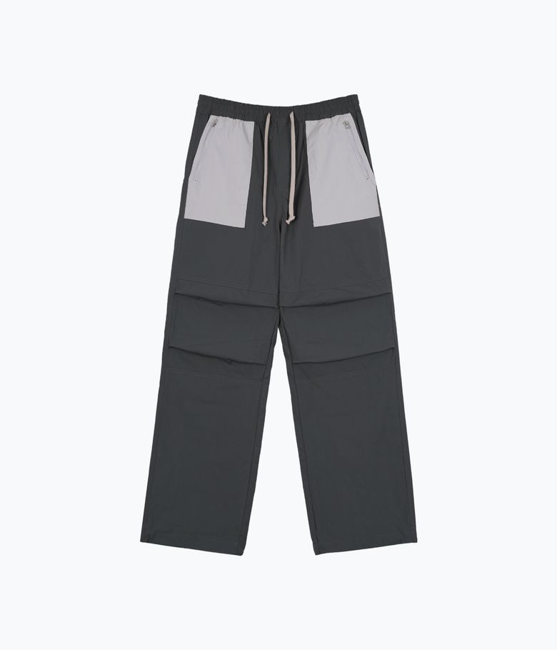 parachute pants grey