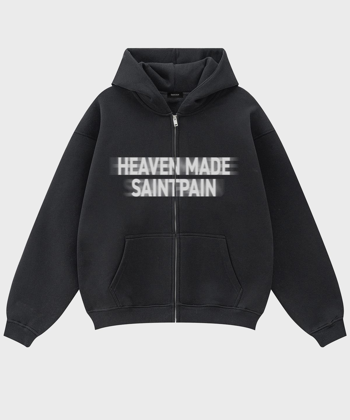 세인트페인(SAINTPAIN) SP 섀도우 오버핏 후드 집업 블랙