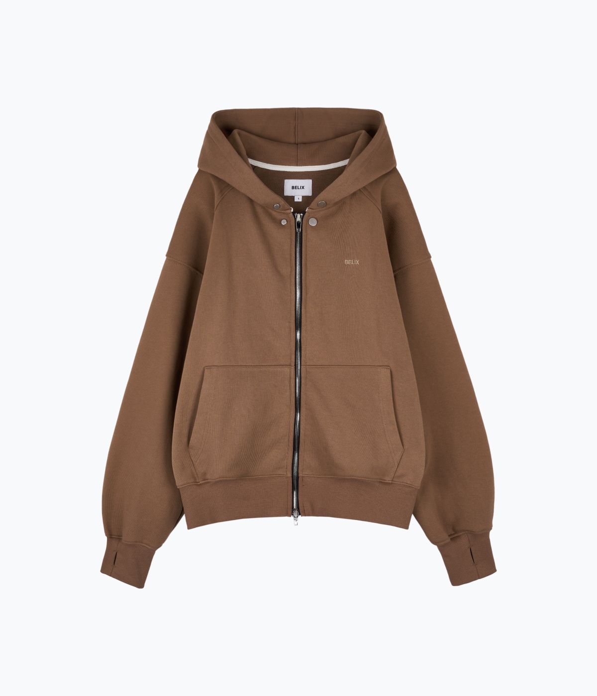 벨릭스(BELIX) season logo hoodie zip up brown