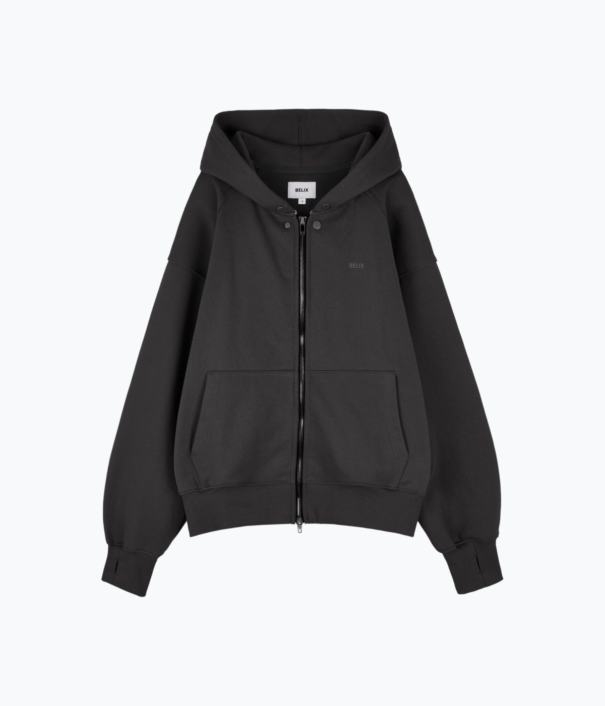 벨릭스(BELIX) season logo hoodie zip up charcoal