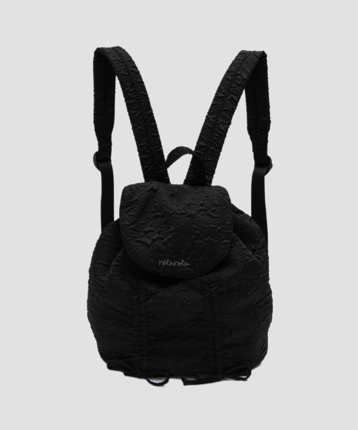 ROLAROLA★大人気★JACQUARD SHIRRING BACKPACK♪ MUSINSA | ROLAROLA JACQUARD SHIRRING BACKPACK BLACK