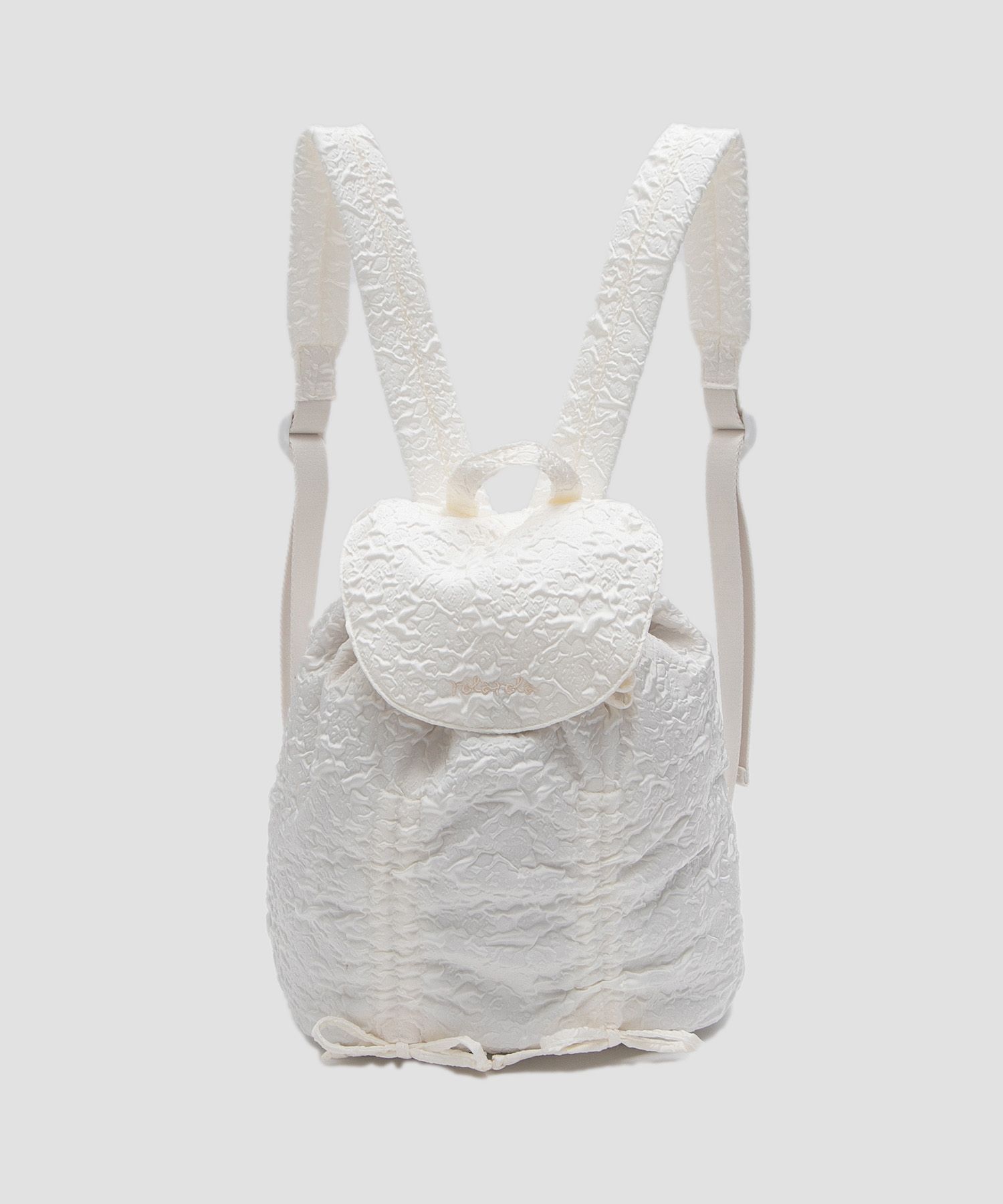 ROLAROLA★大人気★JACQUARD SHIRRING BACKPACK♪ MUSINSA | ROLAROLA JACQUARD SHIRRING BACKPACK IVORY