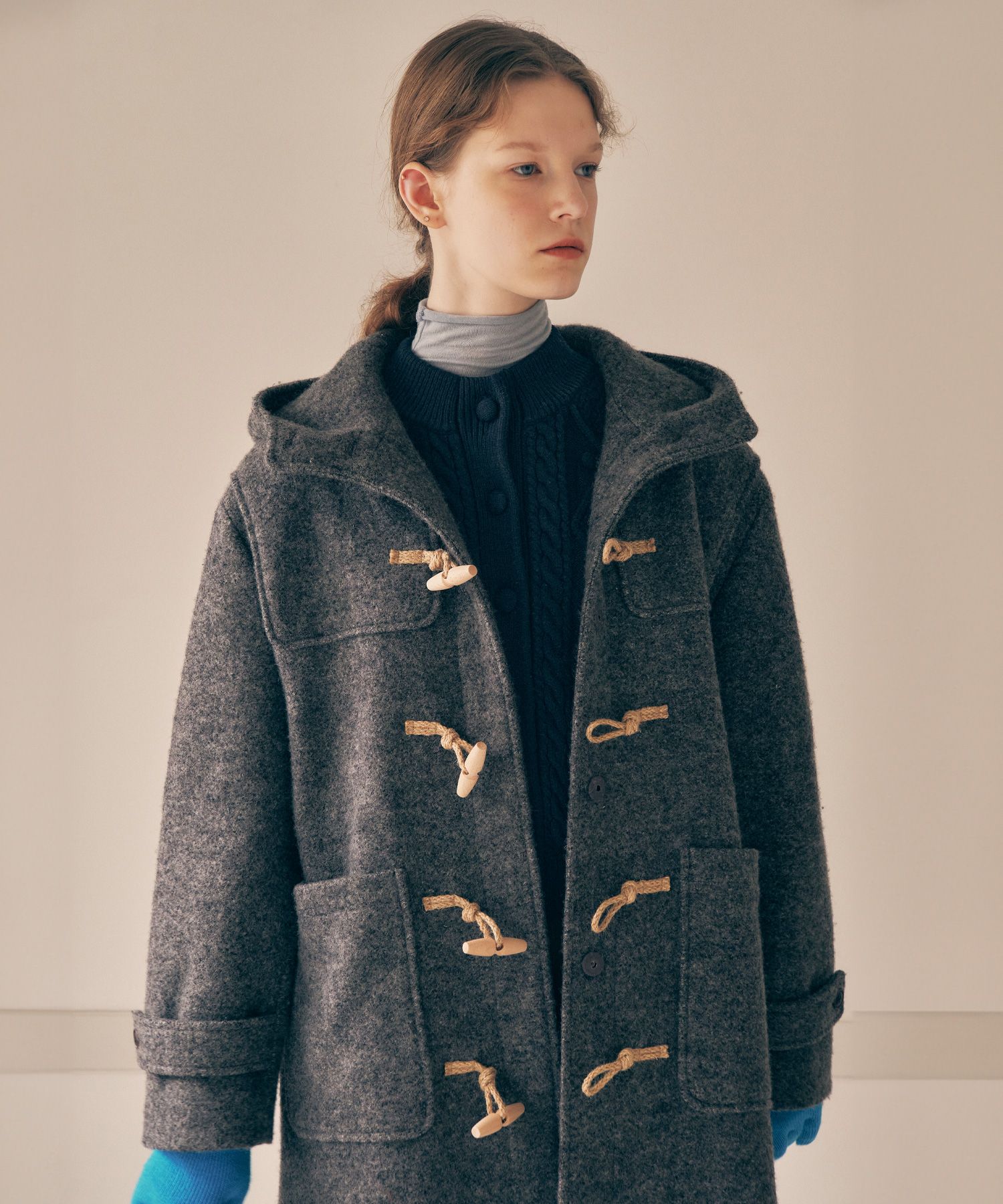 rolarola★大人気★HOOD DUFFLE LONG COAT MUSINSA | ROLAROLA HOOD DUFFLE LONG COAT GRAY