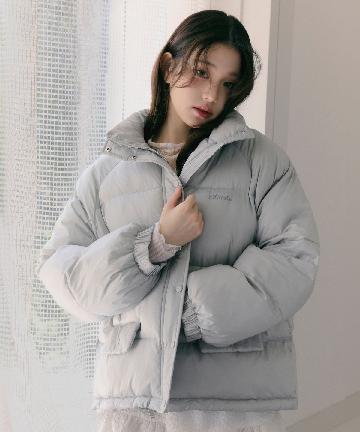 로라로라(ROLAROLA) RAGLAN WELLON PADDING GRAY