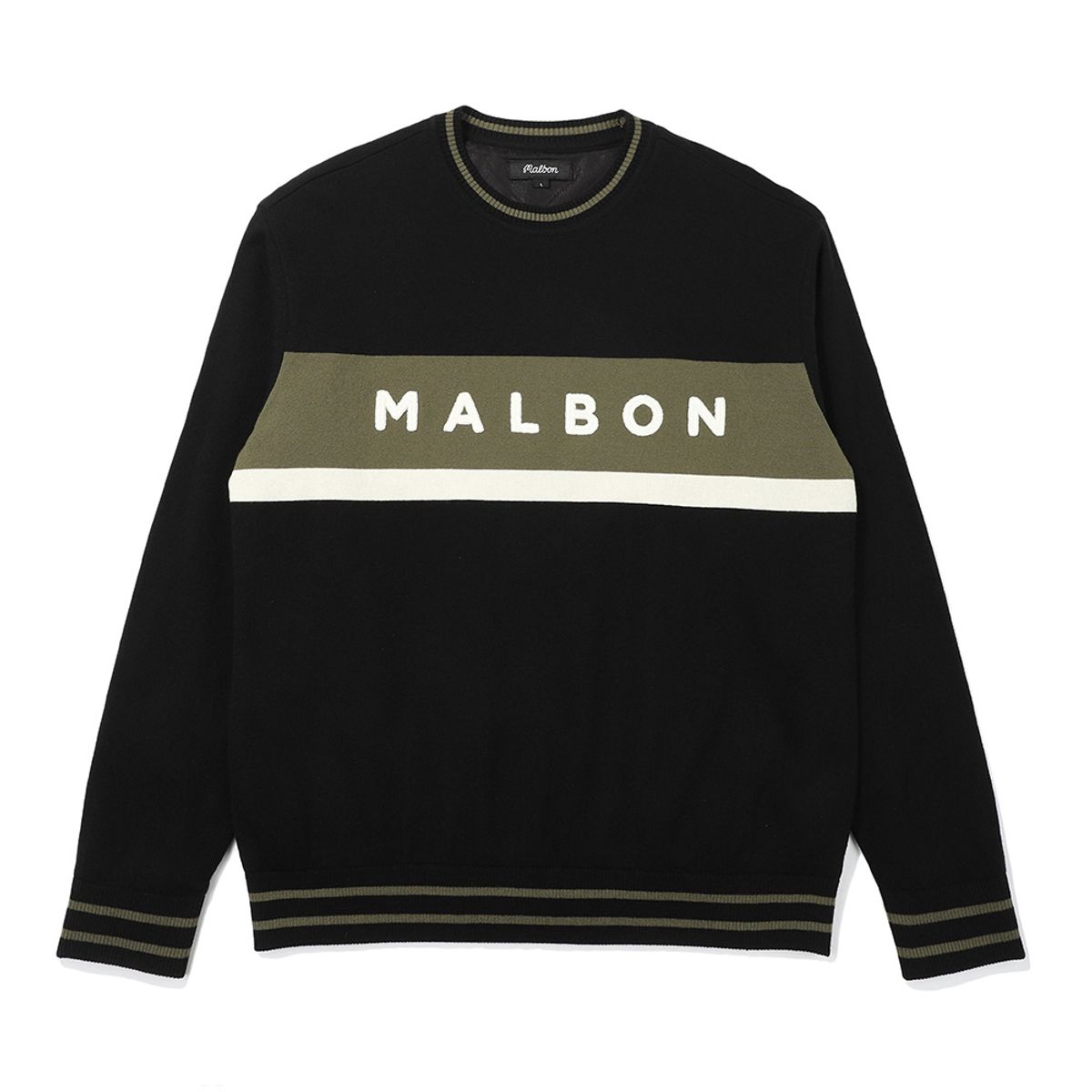 말본 골프(MALBON GOLF) 등판 버킷 포인트 안감 스웨터 BLACK (MAN)