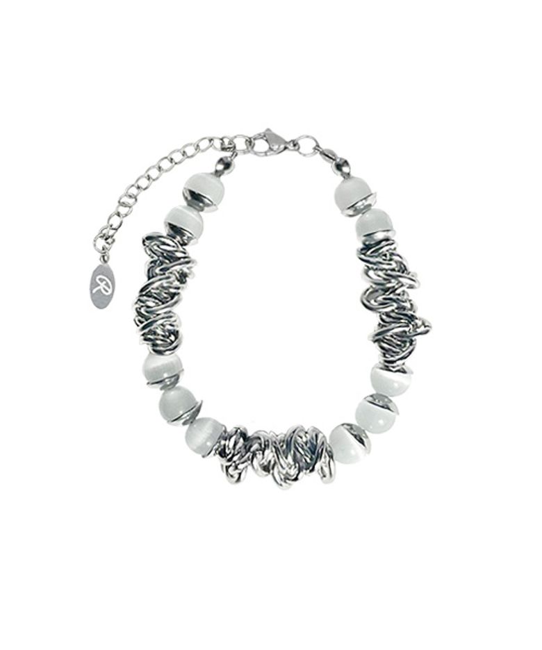 Gray gemstone twist Bracelet