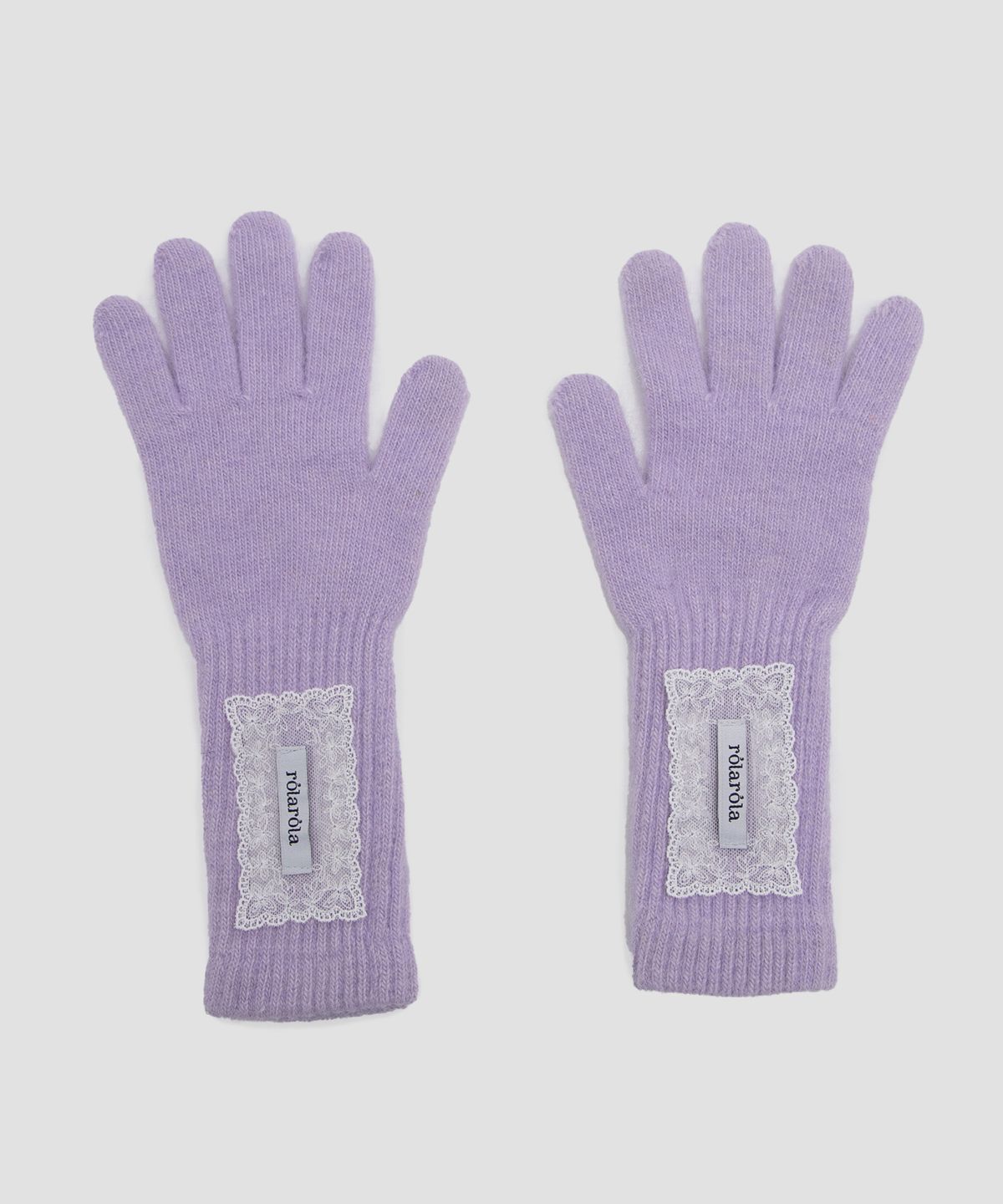 로라로라(ROLAROLA) LACE LABEL ANGORA GLOVES LAVENDER