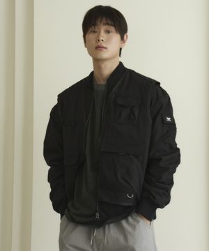 멀티 아웃포켓 MA-1 항공 점퍼 [블랙]