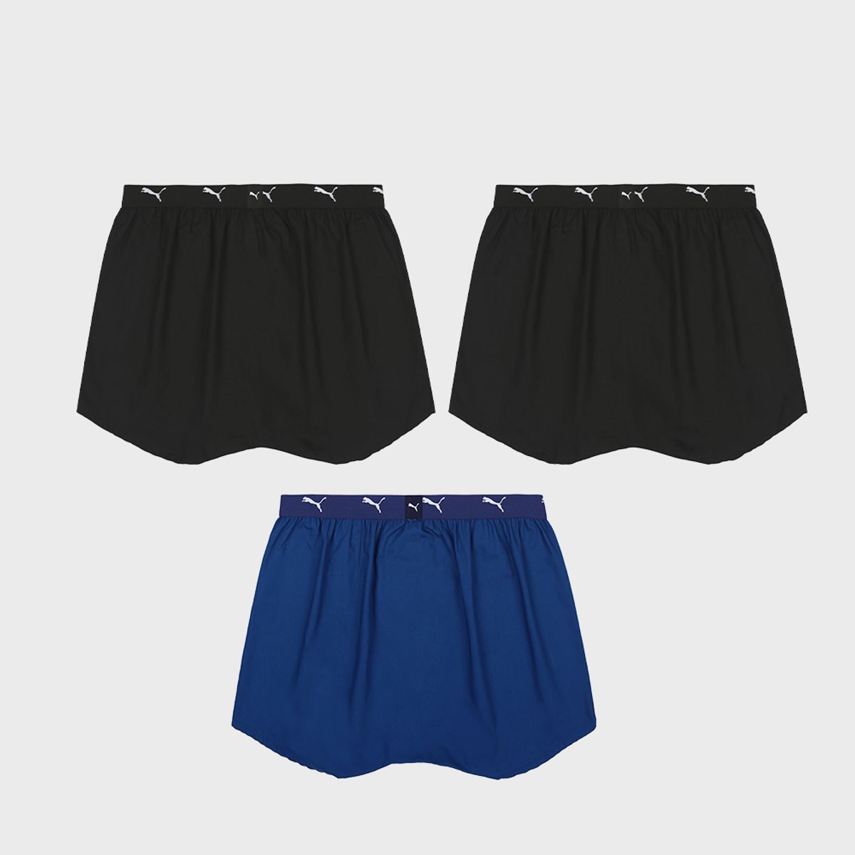 푸마 바디웨어(PUMA BODYWEAR) 스틸캣 밴드 코튼 트렁크 3PACK