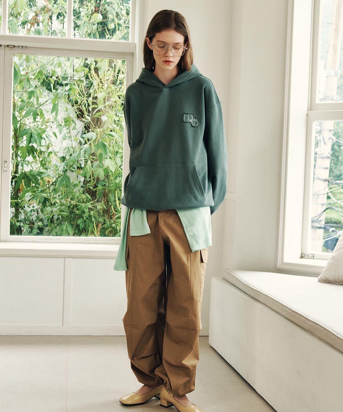 뢰브(ROVVE) Cloud Touch Hoodie (Deep Green)