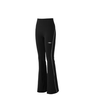 SYMBOL B PIPING BOOTS CUT LEGGINGS [BLACK]